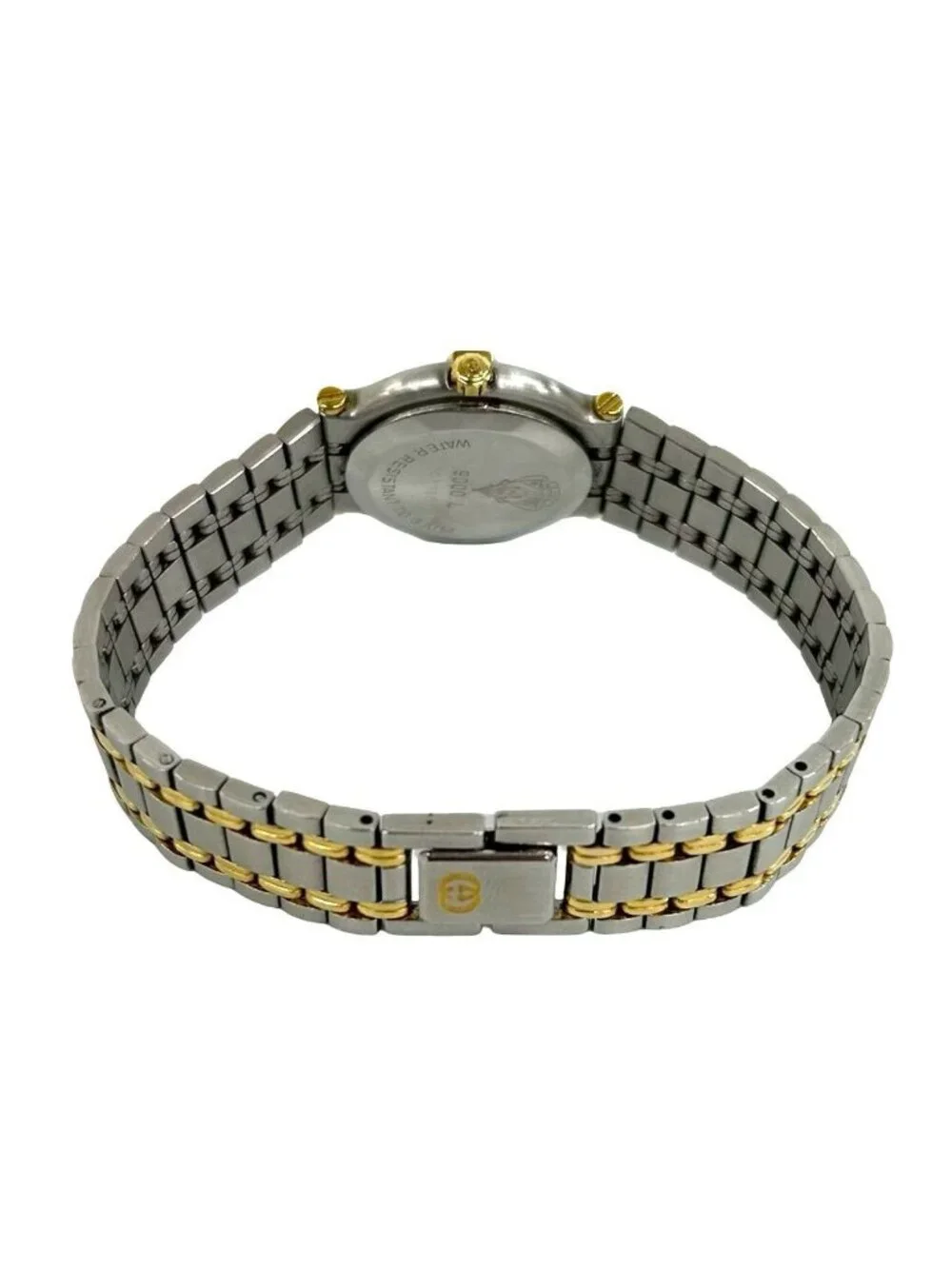 Gucci Log Stainless Steel Quartz Watch Wristwatch Silver